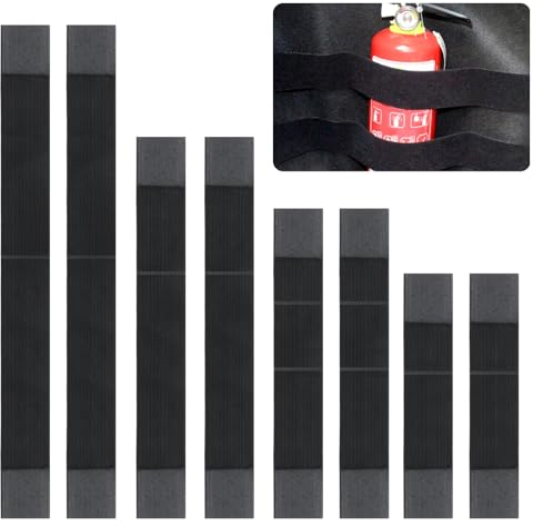 8 Pz Strisce Gancio e Anello Portaoggetti Oganizer Bagagliaio Auto, Strisce Baule Auto per Car Sedile Groceries, Auto Organizer Bagagliaio per Fissaggio di Oggetti in Auto, 23 cm 34 cm 46 cm 54 cm