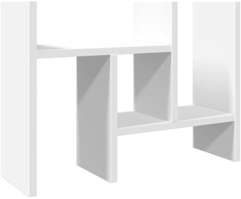 vidaXL Skrivbordshylla vit 34,5x15,5x35,5 cm konstruerat trä