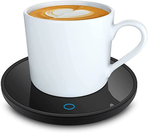 Jisile Scaldatazze Elettrico Professionale | Scalda Caffè con Timer | Piastra Riscaldante per Caffè Tè Latte | Scalda Bevande da Ufficio | Scaldino Tazza