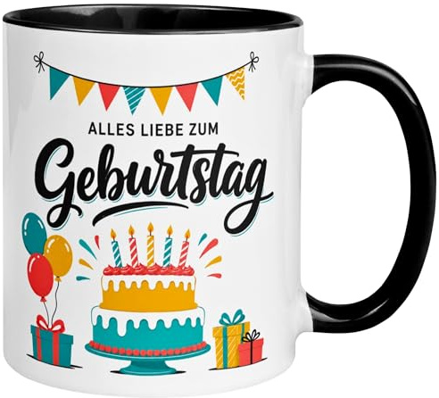 Tasse Geburtstag | Alles Liebe zum Geburtstag | Geburtstagsgeschenk | Geburtstagsgeschenk ohne Zahl Männer Frauen | Party Kaffeebecher | Geburtstagsparty Dekoration | Geburtstagstasse