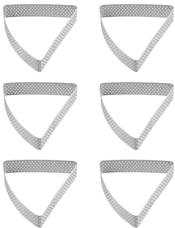 sourcing map 6 anillos perforados para tartas de acero inoxidable de 2.75 pulgadas, anillo de tartaleta antiadherente para pulir pasteles, mousse, anillo de postre grueso, herramientas para hornear