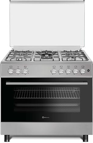 SOLTHERMIC F9L50E5RI COCINA GAS CON HORNO ELECTRICO INOX/ANCHO 90 CMS / 5 FUEGOS/HORNO PANORAMICO 115 L. / SISTEMA DE SEGURIDAD FFD/ENTREGA A DOMICILIO