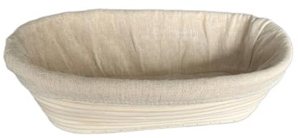 LUYSGBXR Banetones para Pan Cesta Ovalada for fermentación de Pan Cuencos Redondos for fermentación de Masa Madre for elaboración Artesanal de Pan for Profesionales y panaderos caseros(Color1)