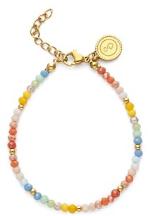 SINGULARU Pulsera Mujer Crystals Pastel Acero Baño Oro | Acero resistente al agua con baño de Oro de 18kt y cristales de colores.