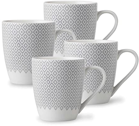 Lewis's 4 Pack Mail Box Geo-Metric Pattern Coffee Mugs/Mugs Set of 4 / Crockery Sets/Pro-Grade Porcelain