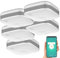VisorTech WiFi Rauchmelder: 5er-Set WLAN-Design-Rauchmelder mit weltweiter App-Benachrichtigung (Smart-Home, WLAN Feuermelder, Tablet Halterung)