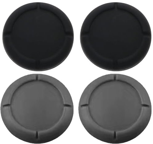 ANBOO 4 Pcs Analog Thumbstick Replacement Caps, Joystick Covers Thumb Grip Covers for Nintendo Switch and Switch Lite Joy-Con (Black and Grey)