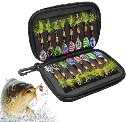 Bas-spinnbete, spinnbete för abborre – öringgösdrag 16 x, spinnbete, fiskedrag, jigg/swimbait för abborre öring lax gös sötvatten saltvatten