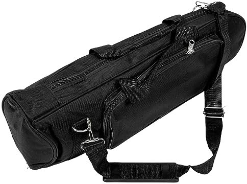 GOOHOCHY Tragbare Trompetentasche Verlängert Gepolstert Stoßfest Leicht Für Blasinstrumente Reisen Musikinstrument Aufbewahrungstasche Rucksack Design Praktisch Pflegeleicht