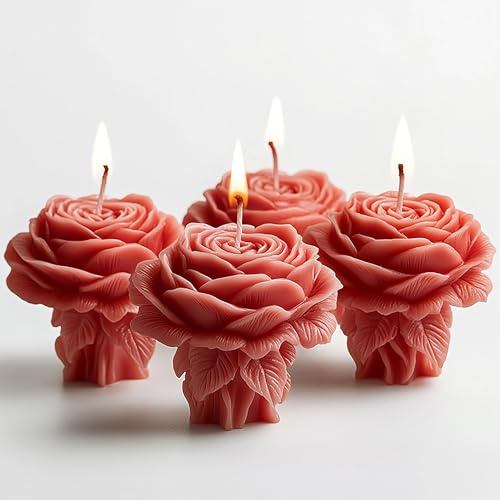 Succulent Flower Silicone Wave Spiral Candle Mold - Silicone Resin Casting Molds for Candle & Resin & Soap Craft Supplies