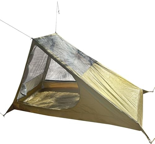 Tenda leggera per 1, attrezzatura di sicurezza esterna, da campeggio, a pelo per escursioni, viaggi, viaggi su strada, picnic all'aperto