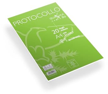 Pigna, Packung mit 20 Blatt Kanzleipapier, Papier 80,4 m, kariert 4 mm