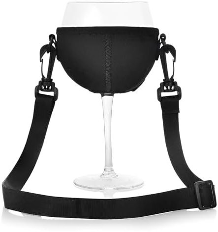 UYVPAER 1 Piezas De Soporte para Copas, Soporte para Copas Colgante, Soporte para Copas De Vino, Soporte para Copas De Cuello, Cordones Ajustables para Copas De Vino