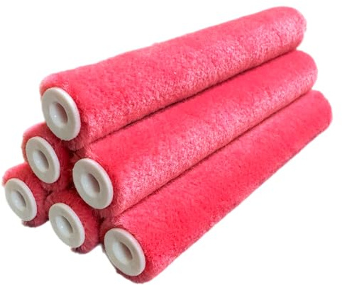 Premium 6-Inch Mohair Mini Paint Roller Covers - 6-Pack, Lint-Free & Shed-Resistant for Smooth Finishes – Ideal for Cabinets, Trim & Doors – Works with All Paints & Stains (6-Pack)