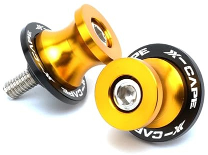 motocicleta Swing Arm Spool Sliders Soporte Para Moto Morini XCape 650 2024, Accesorios CNC M10 Para Motocicleta, Deslizador De Carrete De Basculante, Tornillos Y Pernos(YELLOW)