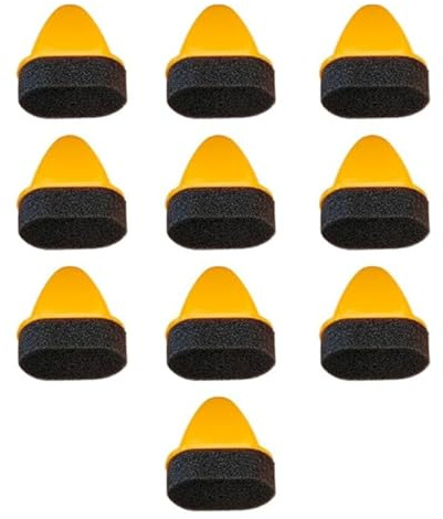 Gutol Lot de 10 applicateurs en mousse pour cirage, outil de lustrage et de polissage du cuir, pour chaussures, sièges auto, canapés, gants, crèmes, teintures et peintures.