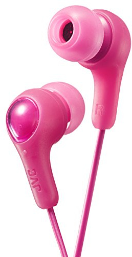 JVC Gumy in Ear Earbud Headphones, Powerful Sound, Comfortable and Secure Fit, Silicone Ear Pieces S/M/L - HAFX7P Pink, 1 Count (Pack of 1)
