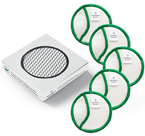 Mixedskins hochwertige Bambus Abschminkpads für Hautreinigung Gesicht - nachhaltige bamboo Abschminkpads (5Stück)