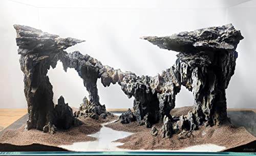 Allcolor Aquarium Rock Decor, 5-Piece Twilight Set for 20-30 Gallon Tanks