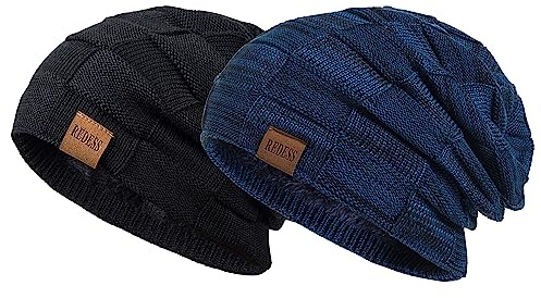 REDESS Cappello a Berretto per Uomini e Donne Cappelli Caldi Invernali in Maglia Slouchy Cappello a Cranio Spesso