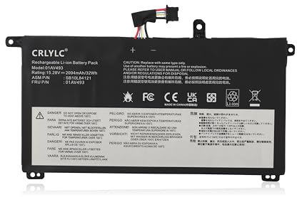 CRLYLC 32Wh 01AV493 00UR891 Laptop Akku für Lenovo ThinkPad T570 T580 P51S P52S 20H9 20HA 20JX 20JW 20L9 20LA 20JY 20HC 20LB 20LC 00UR890 00UR891 00UR892 SB10L84121 SB10L84122 SB10L84123 Battery