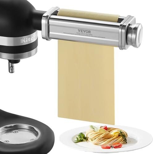 VEVOR Manuelle Nudelmaschine Edelstahl, Edelstahl Frische Manuell Pasta Walze Maschine Einstellbare Italienische Flachteigmaschine Pastamaker Nudelmaschine für Spaghetti, Lasagne, Tagliatelle