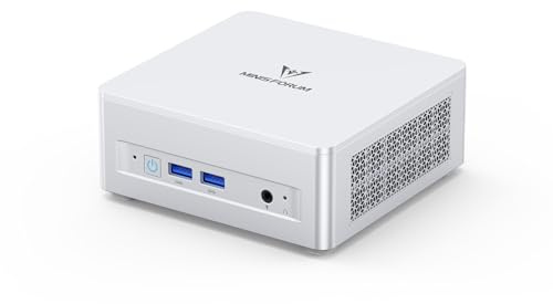 MINIS FORUM UM870 Slim Mini PC, Ordinateur de Bureau AMD Ryzen 7 8745H (8C/16T, jusqu'à 4,9 GHz), DP/HDMI 2.1/USB4, 4 x USB Type A, WIFI6E/BT5.2, Pas de RAM/SSD