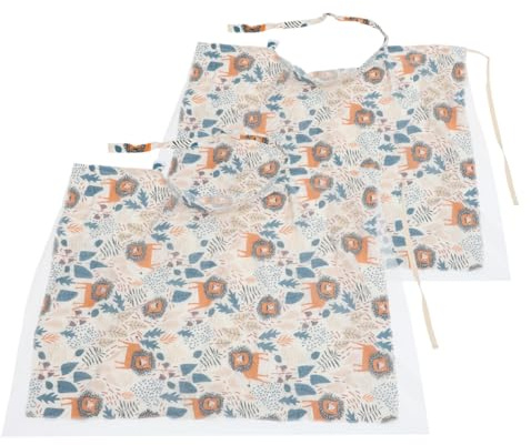 Breastfeeding Cover 2pcs Double Layer Cotton Nursing Scarf | Year round Use, Privacy Support, Chic Design, Suitable for Nursing Mother