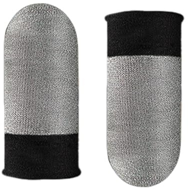 Game Finger Sleeve - Spelhandskar Silver Fiber Pekskärm Tumskydd | Pickenchies Anti-Slip Finger Sleeve Finger Sleeve Touch Pad Andningsbart Tumskydd Pekskärm