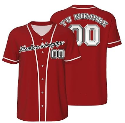 Camisetas Manga Corta Hombre Personalizada Mujeres y Jóvenes Personalizado Nombre Número Logo de Camiseta Beisbol Camisa de Botones Futbol Americano Deportivas S-4XL