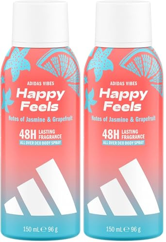 adidas Vibes Happy Feels Deodorante Spray All-Over per il corpo, 150ml