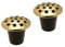 VFM- 2 Pack Grave memorial Vase Inserts Gold Lids UK Made