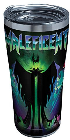 Tervis 1332555 Disney Villains - Maleficent Stainless Steel Insulated Tumbler with Clear and Black Hammer Lid, 20oz, Silver