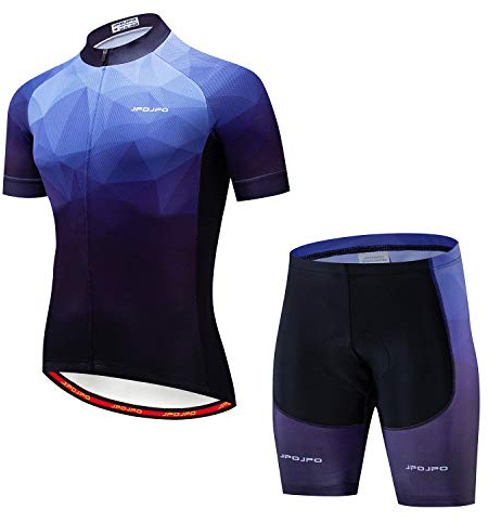 Conjunto de maillot de ciclismo para hombre, camiseta de manga corta + pantalones cortos acolchados 5D S-3XL