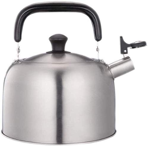 SHISHI Acero hogar Peroles Inoxidable del Grado de Calor Tetera con la manija Resistente Estufa Tetera 4.5L Durable y fácil de Limpiar.