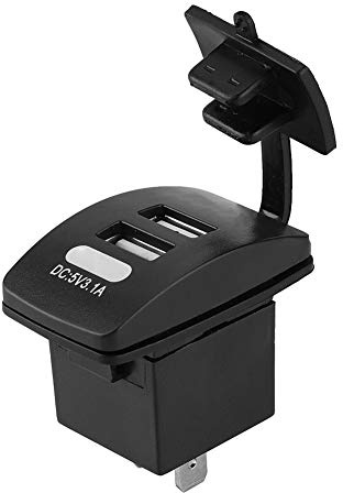 Adattatore per Caricabatteria da Auto USB, Presa di Corrente Doppia USB per Caricabatteria Impermeabile 3.1A per Barca da Auto Mobile