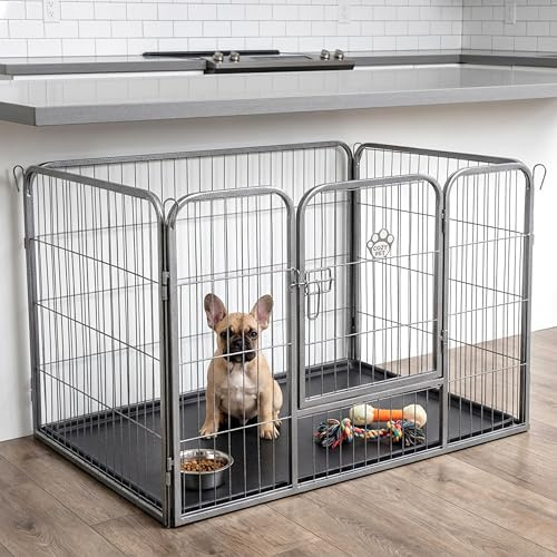 Cozy Pet Playpen Heavy Duty Dog Pen Height 61cm Puppy Playpen 4 Models Dog Play Pen Rabbit Run Indoor Whelping Box with Heavy Duty ABS Floor Puppy Crate HDDP01
