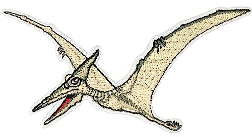 Écusson Thermocollant Patch de Dinosaure pour Enfants Pteranodon à repasser | Images de Dinosaures pour Vêtements d'Enfants à coudre | 95x50mm