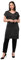 Ulla Popken Damen Strick-Tunika Glitzergarn Kleid, schwarz, 46-48