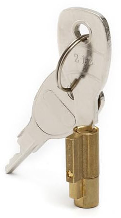 Serrure d'attelage antivol robuste avec clé en cuivre - Raccords de construction enfichables - Pour serrure de commode - Remorque de voiture - Durable - Protection antivol sûre