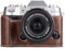 MUZIRI KINOKOO Fuji XT50 - Mezza custodia protettiva in pelle PU compatibile per fotocamera digitale X-T50, facile da trasportare, con fondo apribile e design con impugnatura, colore: caffè