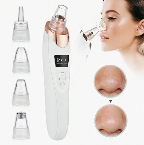 Pore Vacuum - Blackhead Remover Vacuum & Suction Tool for Face - Efficient Pore Sucker Blackhead Vacuum Cleaner - Electric Blackhead Suction Remover, Facial Pore Extractor for Clear Skin