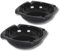 PARENCE.- Set di 2 posacenere in melamina - 10 cm di diametro - Compatto, leggero, resistente e versatile - 2 pezzi, nero