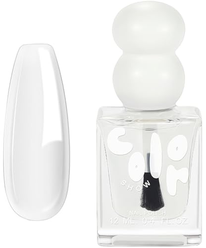 Clear Nail Polish - Top Coat Nail Polish - 2-in-1 Base & Top Coat, Quick-Dry Formula for Long-Lasting Shine, Strengthens & Protects Nails, Water-Based Durable Glossy Finish