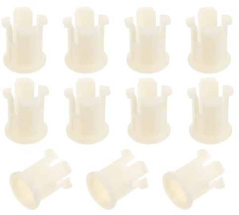 TOPBATHY 30pcs Insert Plastique pour Chaise de Bureau, Douille de Chaise en Plastique Blanche, Adaptateur de Tige de Roulette Pivotante, Résistant à L'usure, Support Fiable pour Mobilier