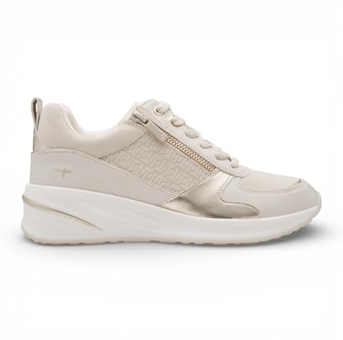Sneakers con Zeppa da Donna con Cerniera Laterale – Scarpe Casual da Passeggio con Lacci, Suola con Plateau Leggera, Scarpe da Ginnastica comode e alla Moda per l'uso Quotidiano