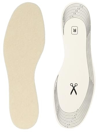 Tana Wool Cut To Fit Per Uomo E Donna – Solette Termiche Calde Con Imbottitura In Lana Naturale E Schiuma Di Lattice, Da Ritagliare Su Misura, Taglie Eu 35-46