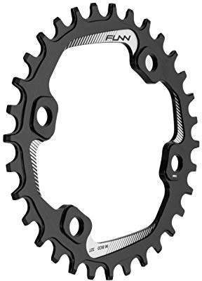 FUNN Solo Plateau Étroit et Large pour Chaîne de 9 10 11 12 Vitesse, Compatible avec Pédalier à Interface BCD Asymétrique de 96 mm, Plateau de Chaîne pour Vélo à Vitesse Unique (32T, Noir)