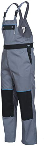 Gahibre 4174 Peto trabajo gris con elásticos, extra confortable