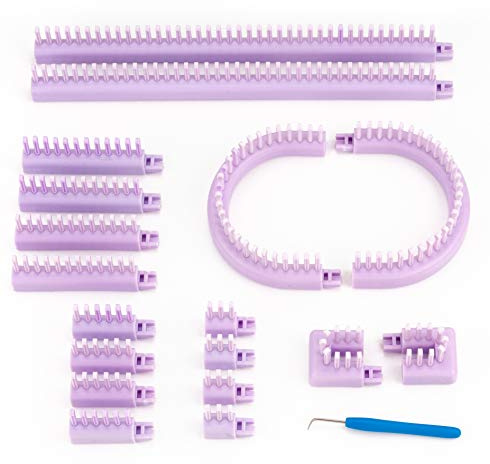 Authentic Knitting Board Adjustable Multi-Knit Loom, Small and Large Thickness, Snap in Parts, c1